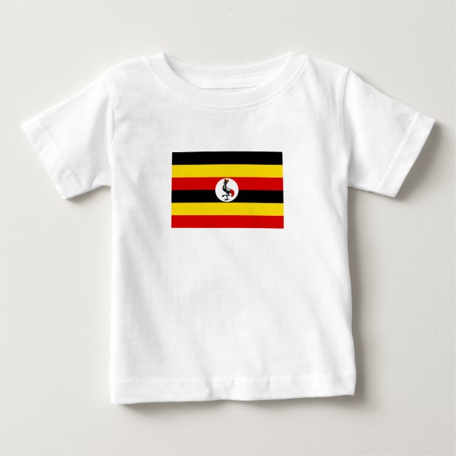 Camiseta De Bebé Bandera de Uganda (Anverso)