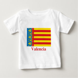 Camiseta De Bebé Bandera de Valencia con nombre