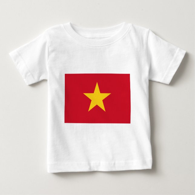 Camiseta De Bebé bandera de vietnam (Anverso)