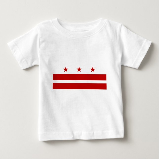 Camiseta De Bebé Bandera de Washington DC (Anverso)