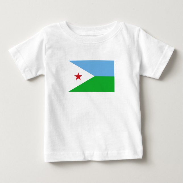 Camiseta De Bebé Bandera de Yibuti (Anverso)
