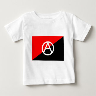 Camiseta De Bebé Bandera del anarquista con símbolo de A