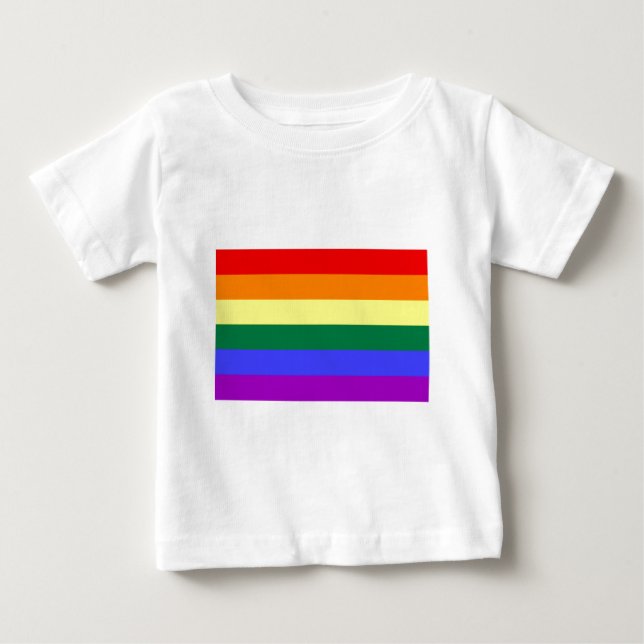 Camiseta De Bebé Bandera del arco iris de LGBT (Anverso)