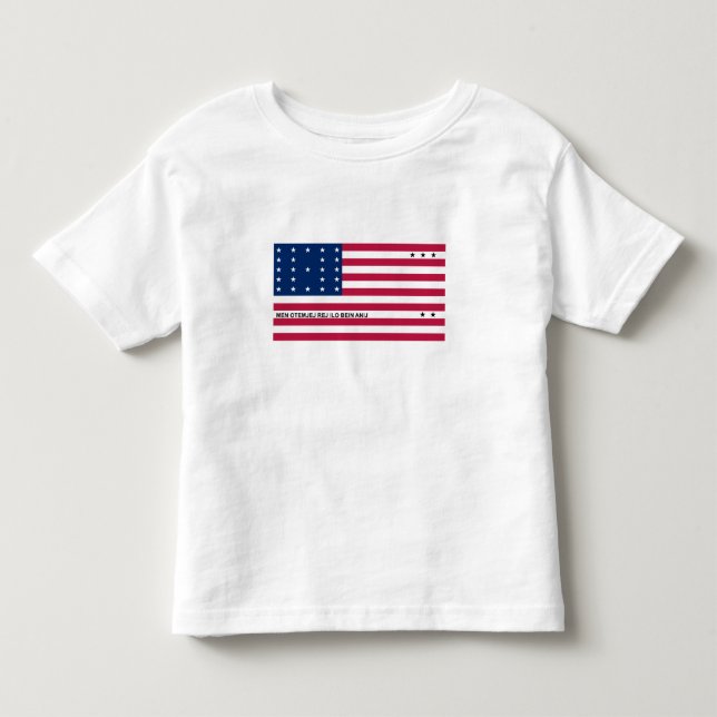 Camiseta De Bebé Bandera del atolón patriótico de Bikini (Anverso)