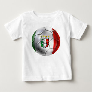 Camiseta De Bebé Bandera del balón de fútbol de Italia Forza