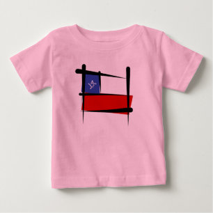 Camiseta De Bebé Bandera del cepillo de Chile