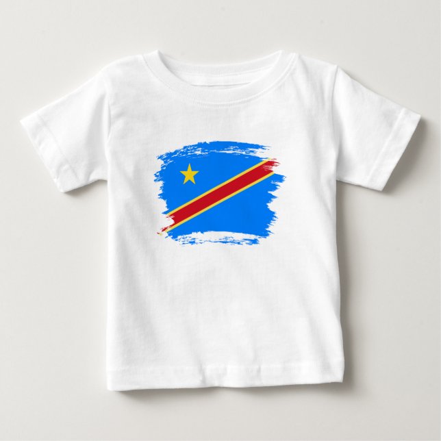 Camiseta De Bebé Bandera del Congo (Anverso)