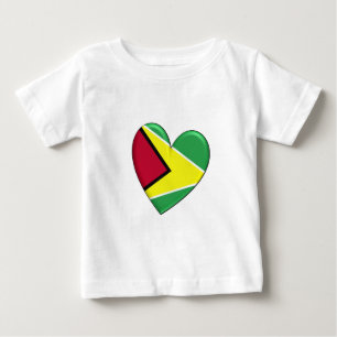 Camiseta De Bebé Bandera del corazón de Guyana