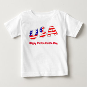 Camiseta De Bebé Bandera del Día de la Independencia de Estados Uni