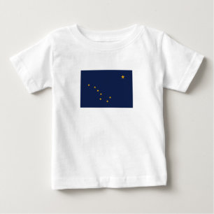 Camiseta De Bebé Bandera del estado de Alaska