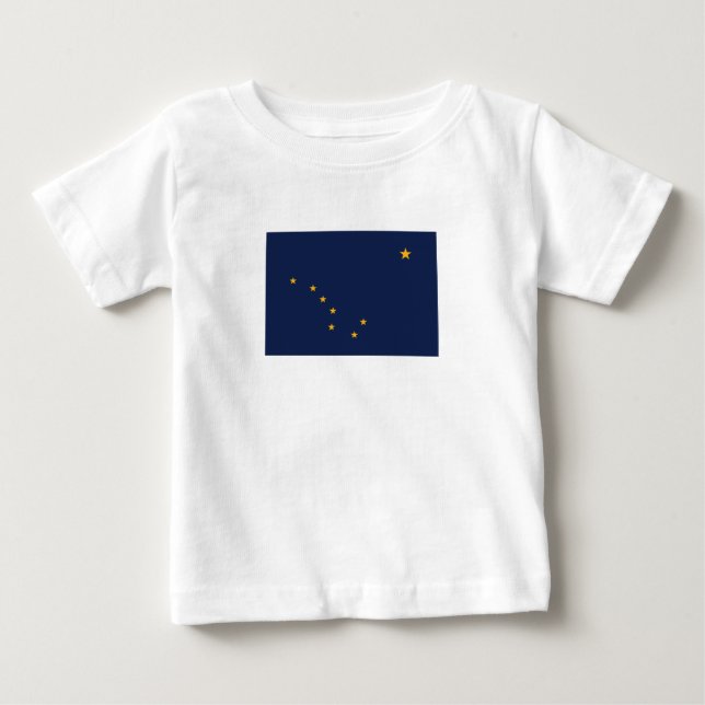 Camiseta De Bebé Bandera del estado de Alaska (Anverso)