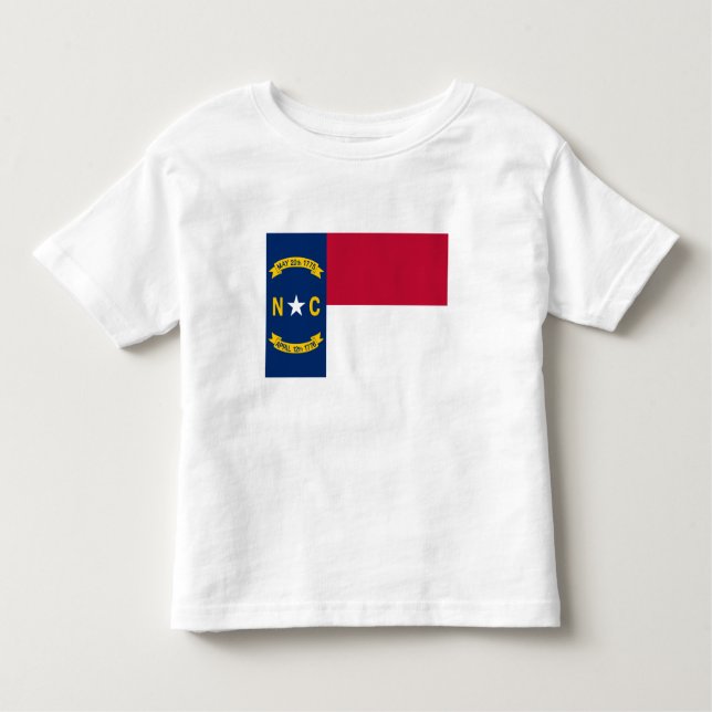 Camiseta De Bebé Bandera del Estado de Carolina del Norte (Anverso)