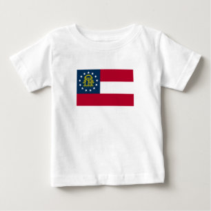 Camiseta De Bebé Bandera del Estado de Georgia