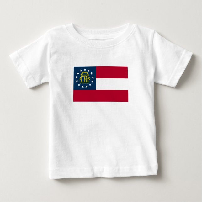 Camiseta De Bebé Bandera del Estado de Georgia (Anverso)