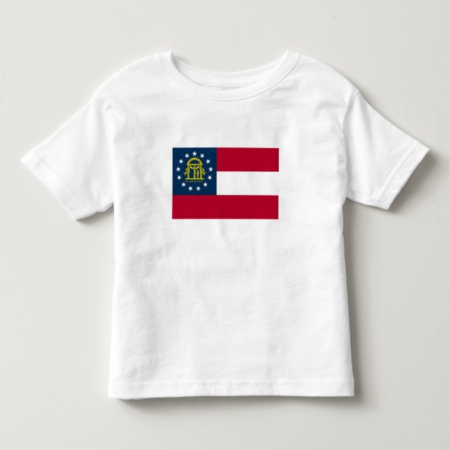 Camiseta De Bebé Bandera del Estado de Georgia (Anverso)