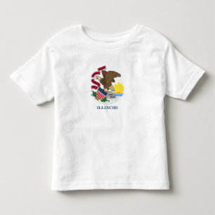 Camiseta De Bebé Bandera del estado de Illinois
