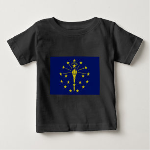 Camiseta De Bebé Bandera del estado de Indiana azul y oro