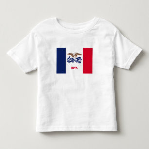 Camiseta De Bebé Bandera del estado de Iowa