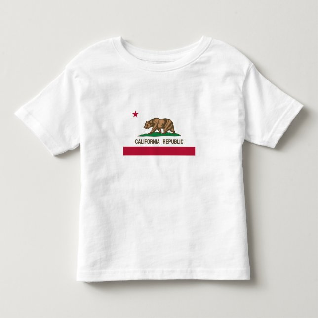 Camiseta De Bebé Bandera del estado de la República de California (Anverso)