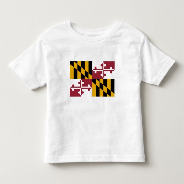 Camiseta De Bebé Bandera del Estado de Maryland (Anverso)