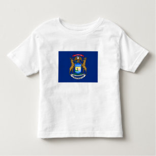 Camiseta De Bebé Bandera del estado de Michigan
