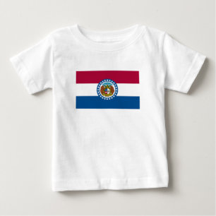 Camiseta De Bebé Bandera del estado de Missouri