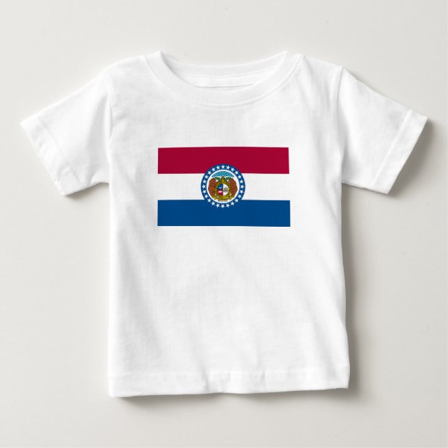Camiseta De Bebé Bandera del Estado de Misuri (Anverso)