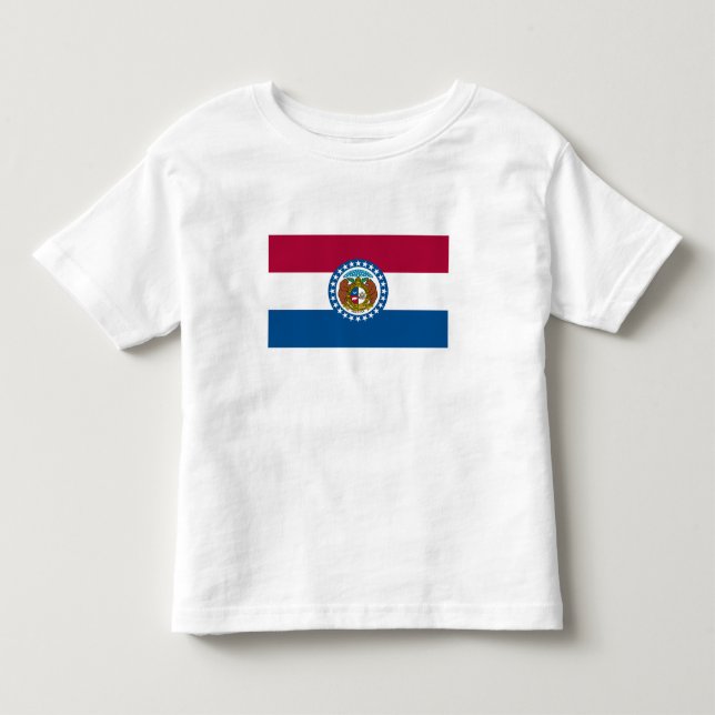 Camiseta De Bebé Bandera del Estado de Misuri (Anverso)