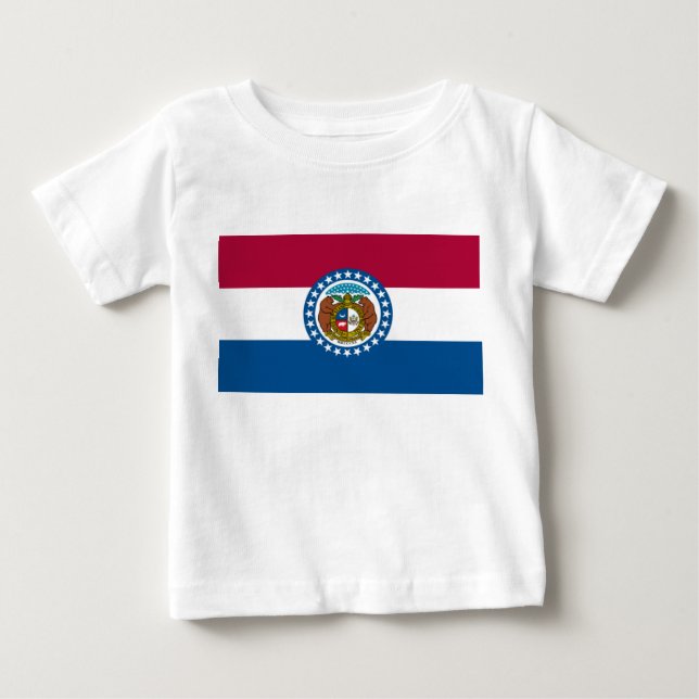 Camiseta De Bebé Bandera del Estado de Misuri (Anverso)