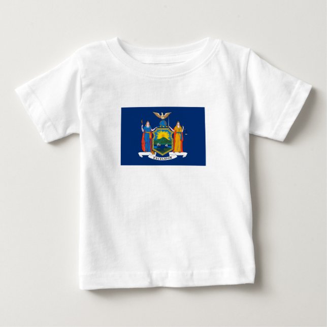 Camiseta De Bebé Bandera del Estado de Nueva York (Anverso)