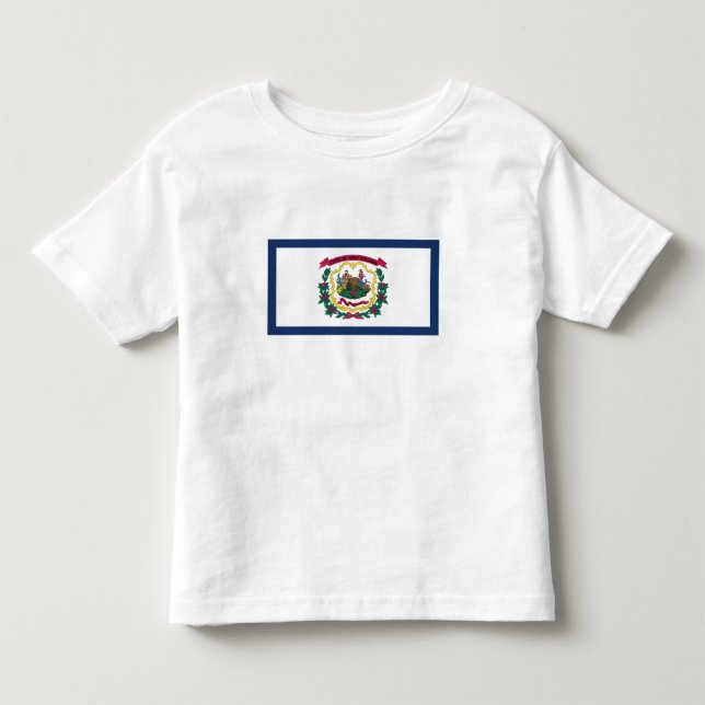 Camiseta De Bebé Bandera del Estado de Virginia Occidental (Anverso)