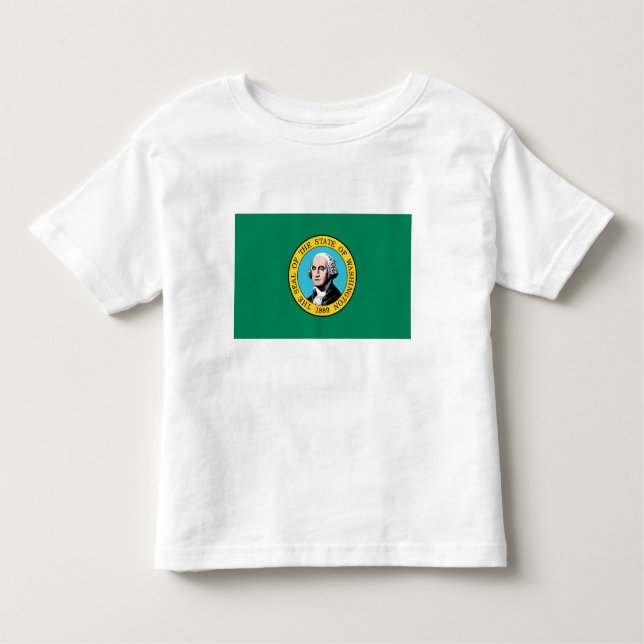 Camiseta De Bebé Bandera del Estado de Washington (Anverso)