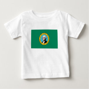 Camiseta De Bebé Bandera del Estado de Washington