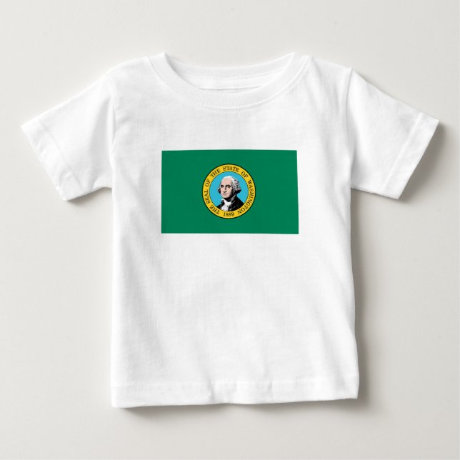 Camiseta De Bebé Bandera del Estado de Washington (Anverso)