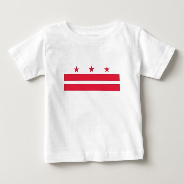 Camiseta De Bebé Bandera del estado de Washington DC (Anverso)