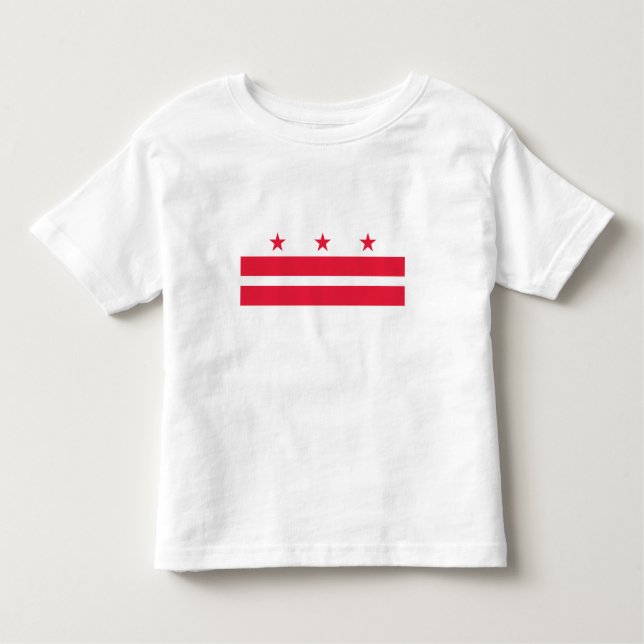 Camiseta De Bebé Bandera del estado de Washington DC (Anverso)