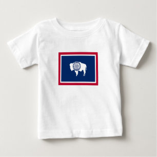 Camiseta De Bebé Bandera del estado de Wyoming