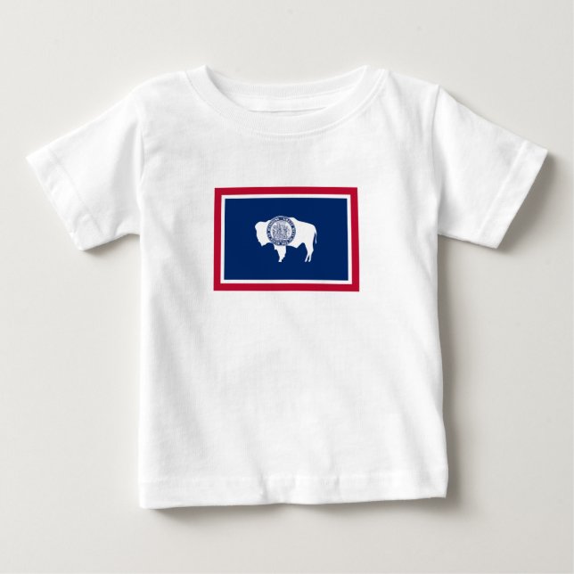 Camiseta De Bebé Bandera del estado de Wyoming (Anverso)