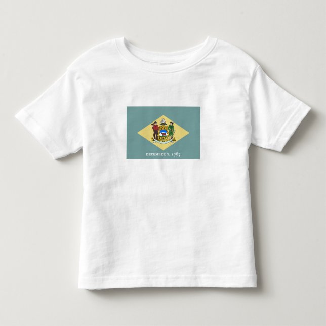 Camiseta De Bebé Bandera del estado Delaware (Anverso)