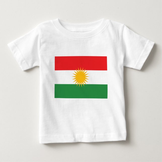 Camiseta De Bebé Bandera del Kurdistan; Kurd; Kurdo (Anverso)