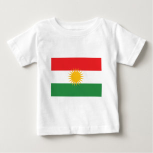 Camiseta De Bebé Bandera del Kurdistan (Kurdistan o Alaya Rengîn d