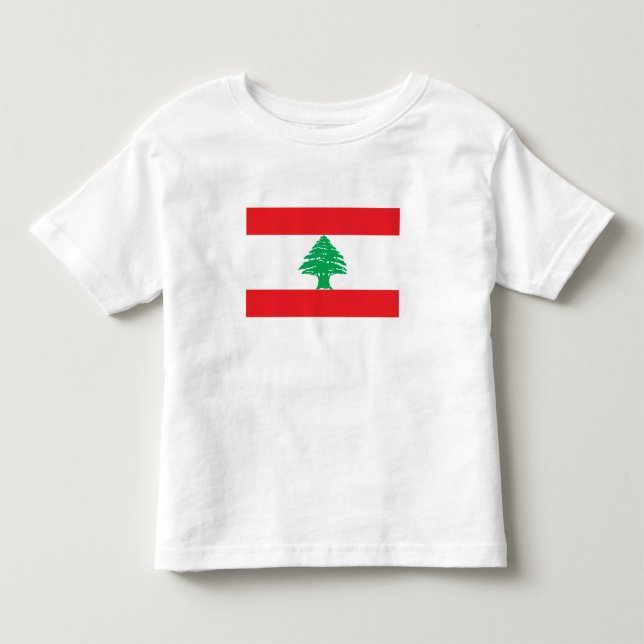 Camiseta De Bebé Bandera del Líbano (Anverso)