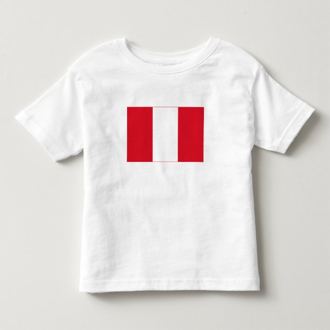 Camiseta De Bebé Bandera del Perú (Anverso)