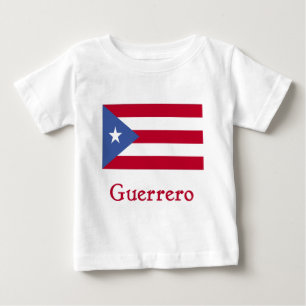Camiseta De Bebé Bandera del puertorriqueño de Guerrero