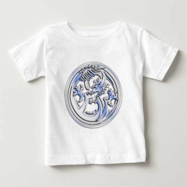 Camiseta De Bebé Bandera Dragon de estilo cromado en la impresión d (Anverso)