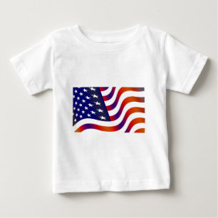 Camiseta De Bebé Bandera estadounidense