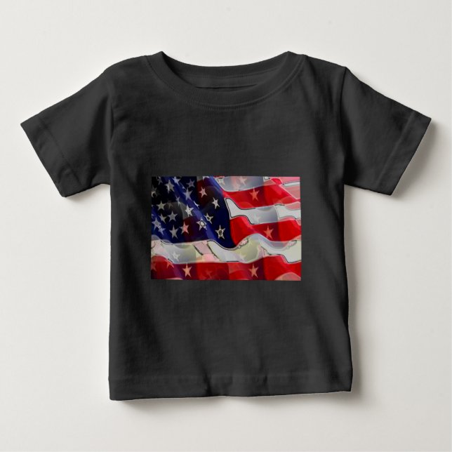 Camiseta De Bebé Bandera estadounidense (Anverso)