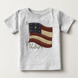 Camiseta De Bebé Bandera estadounidense de Estados Unidos
