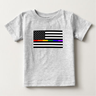 Camiseta De Bebé Bandera estadounidense LGBTQ