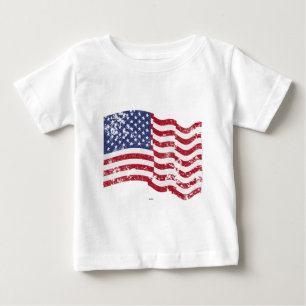 Camiseta De Bebé Bandera estadounidense ondeando - Dolorido